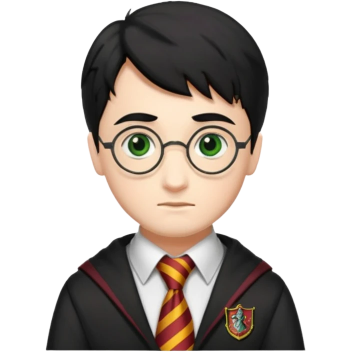 harry potter with griffindor tie emoji