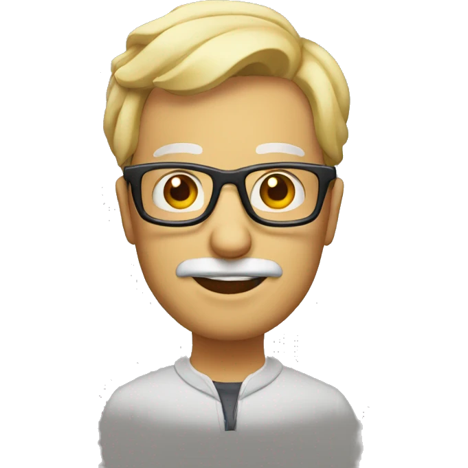 mr expert with a bold head and glasses emoji
