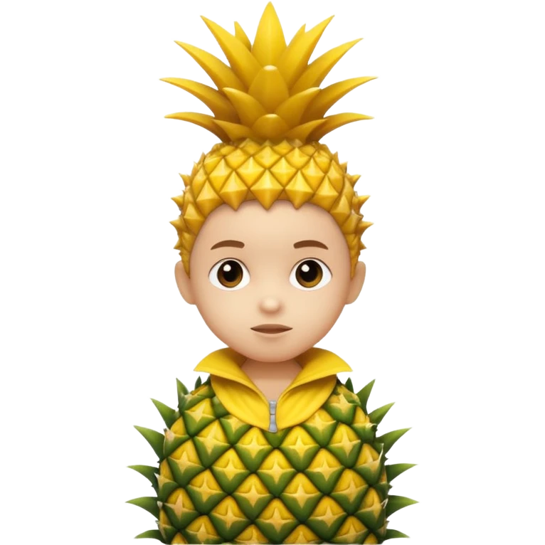 Kids in Fruit Clothes 
A child dressed as a pineapple with spiky yellow costume.



































 emoji