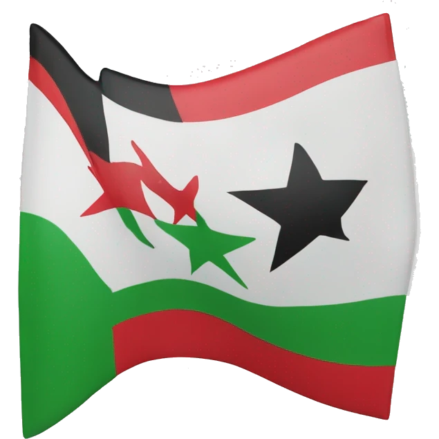 Do the Syrian flag with the green and 3 stars emoji