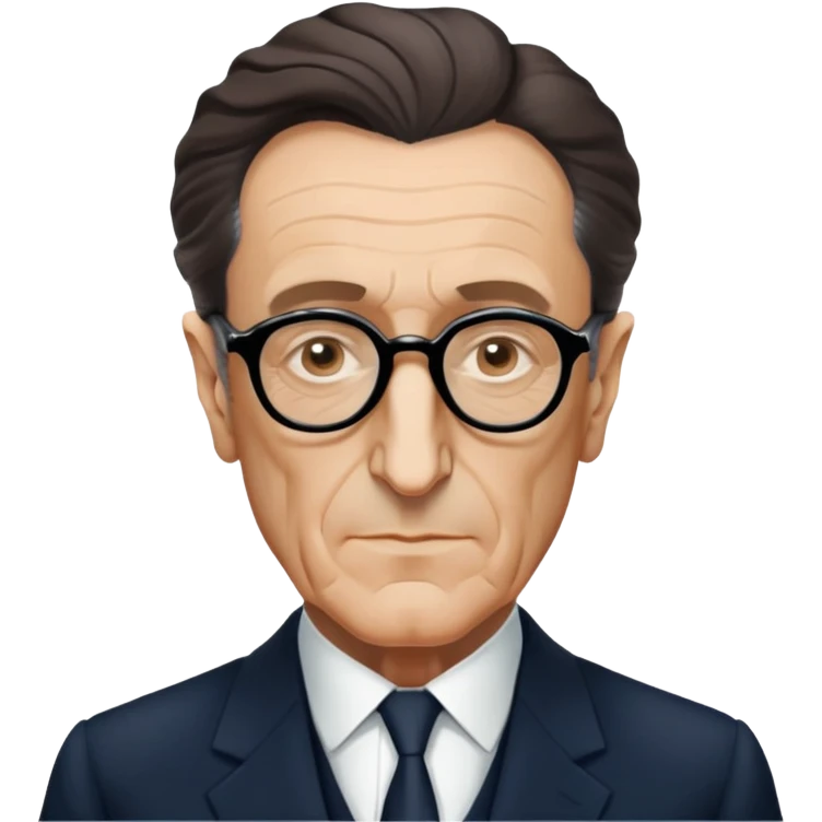 Maurice Merleau-Ponty, French philosopher, glasses, suit, intellectual vibe emoji