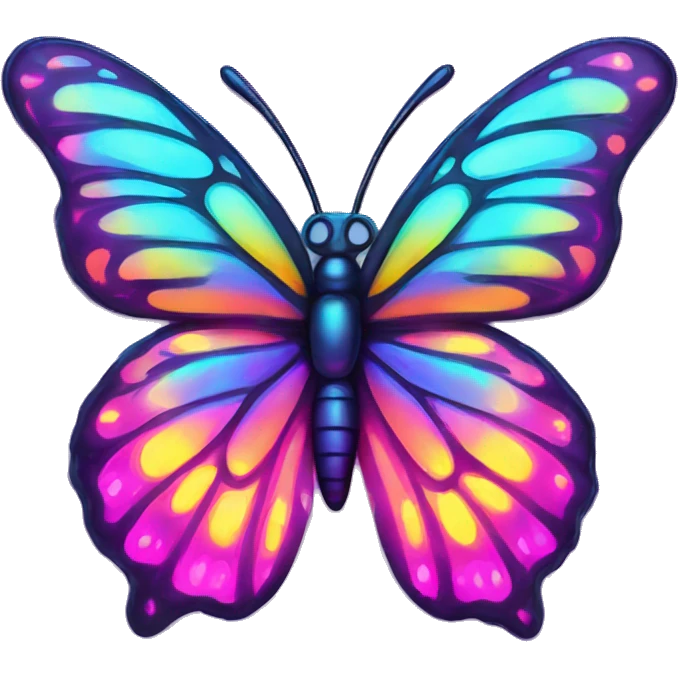 lisa frank neon butterfly emoji