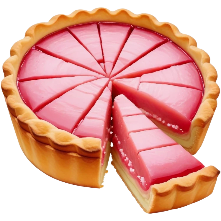 A guava pastry or tart with pink filling emoji
