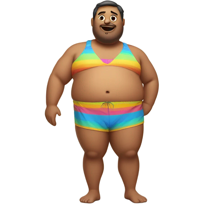 Fat man in bathing suit  emoji