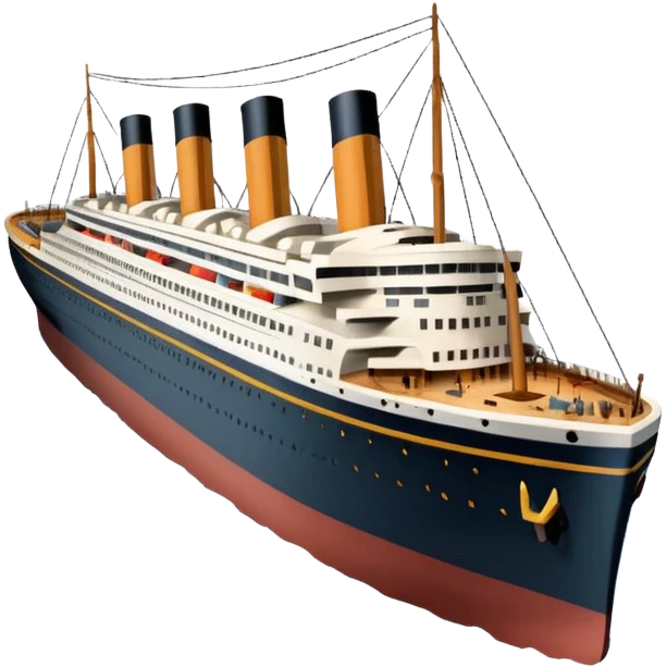 Make the Titanic sinking in the front In splits In the middle emoji