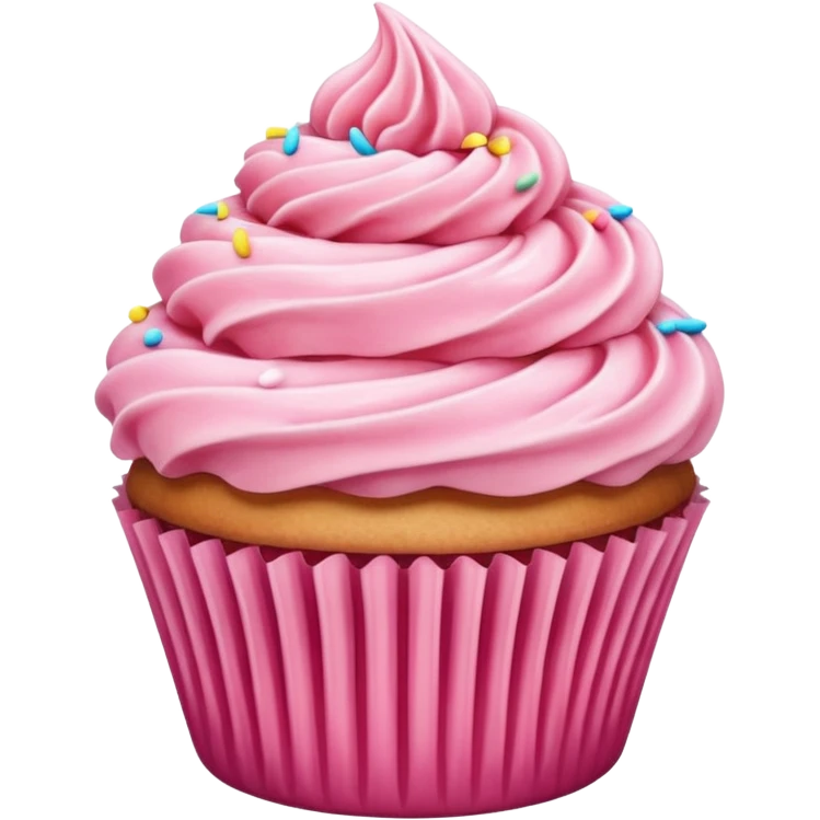 Cupcake with pink icing emoji