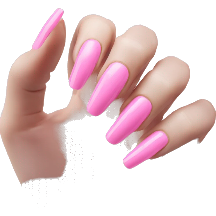 long pinks nails emoji
