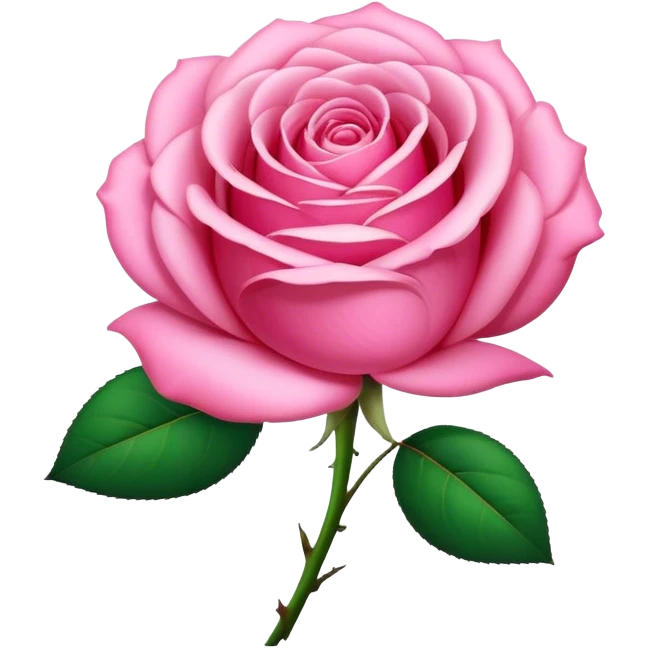 Pink rose emoji