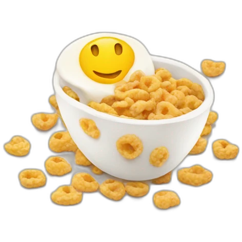Cereals in milk emoji