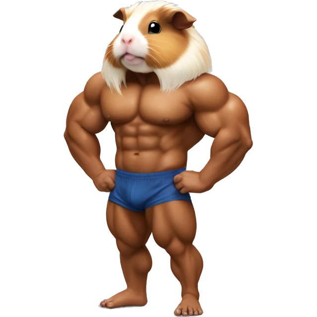 very very very musculine guinea pig body builder emoji