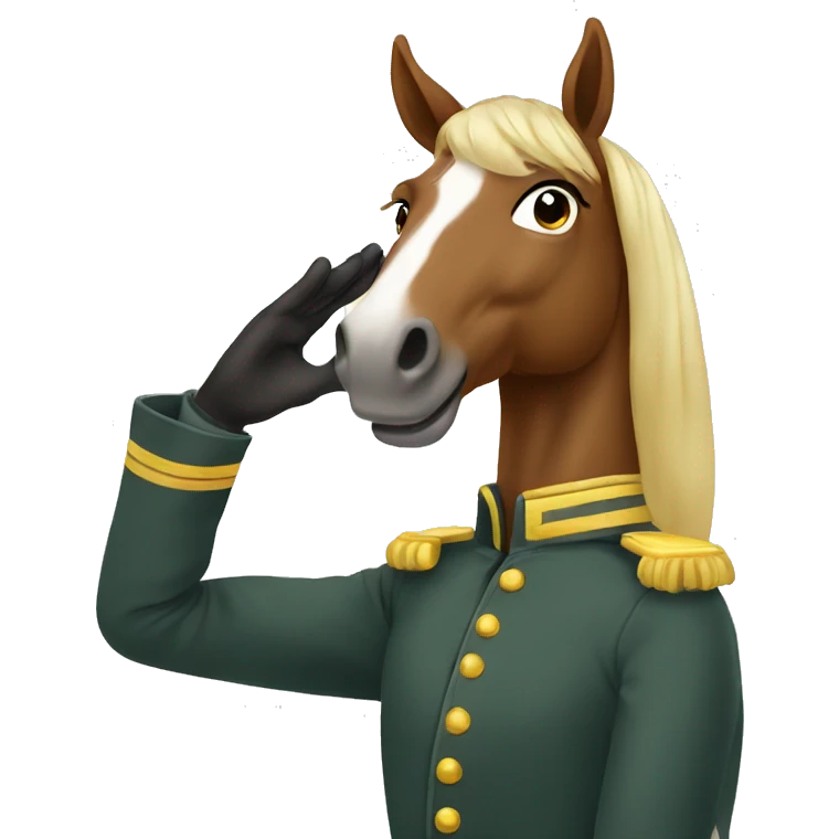 saluting horse emoji