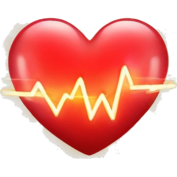 Biggest red heart and shining with love rays all around it and a light in the middle and with a heartbeat sound emoji
