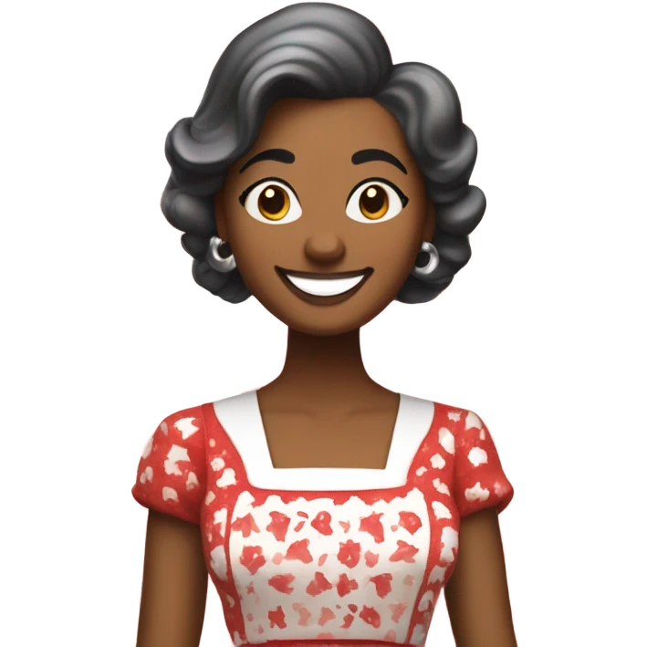 Betty Crocker in red and white  emoji