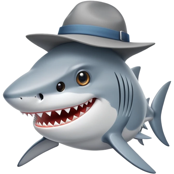 Shark with a hat  emoji