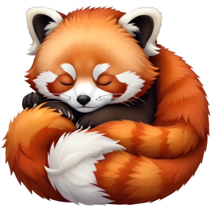 Red panda sleeping emoji