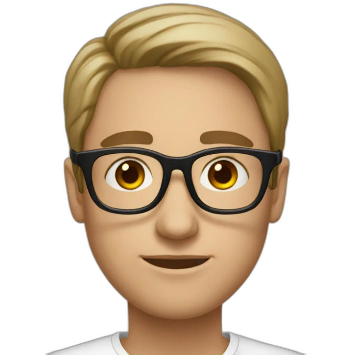 white-male-brunette-black-round-glasses emoji