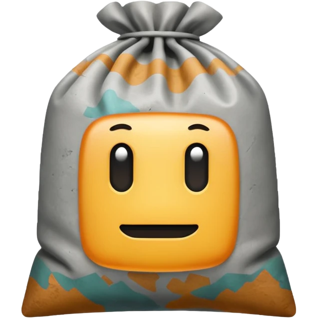 cement square sack  emoji