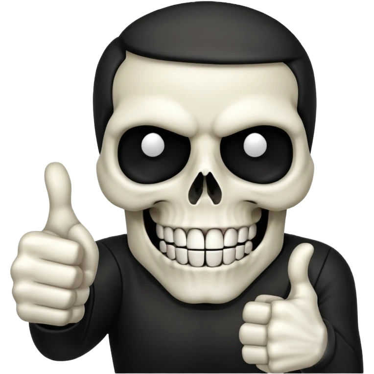 Skull punisher giving thumbs up emoji