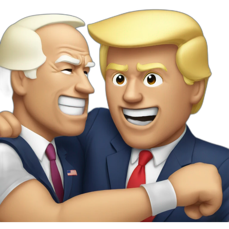 Donald Trump punching Joe Biden emoji