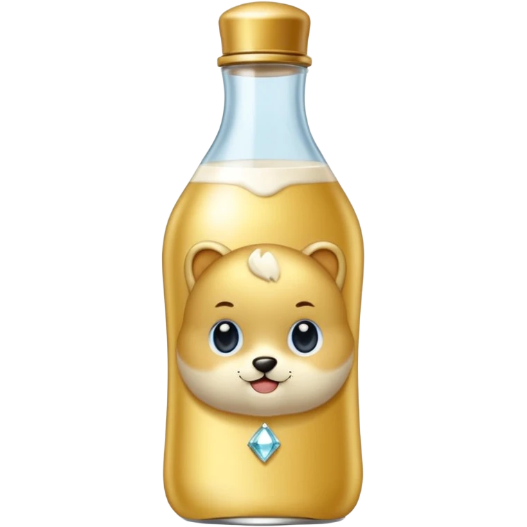 Biberón dorado con diamantes 🍼con ese biberón  de bebe emoji