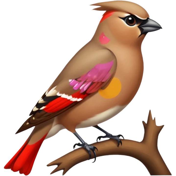 Waxwing bird emoji