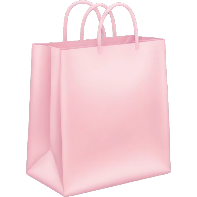 pastel pink shopping bag emoji
