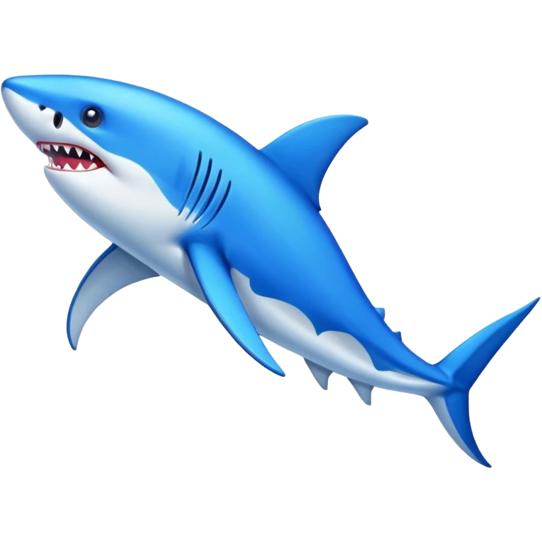 Tiburón azul con zapatillas azules  emoji