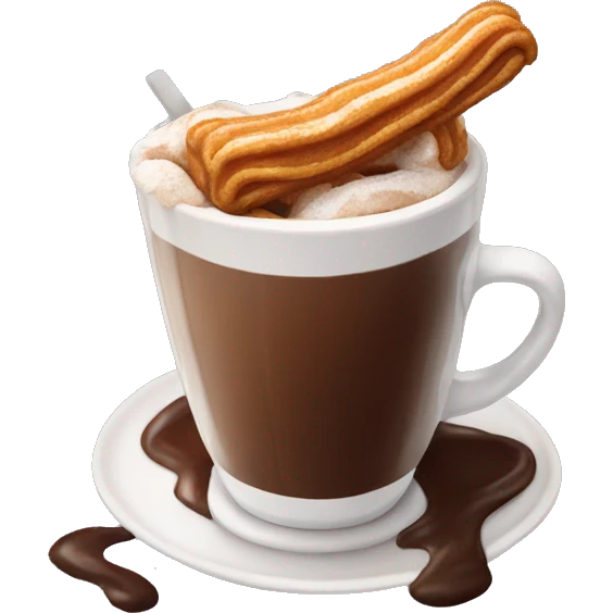 Churros and a cup of hot chocolate  emoji