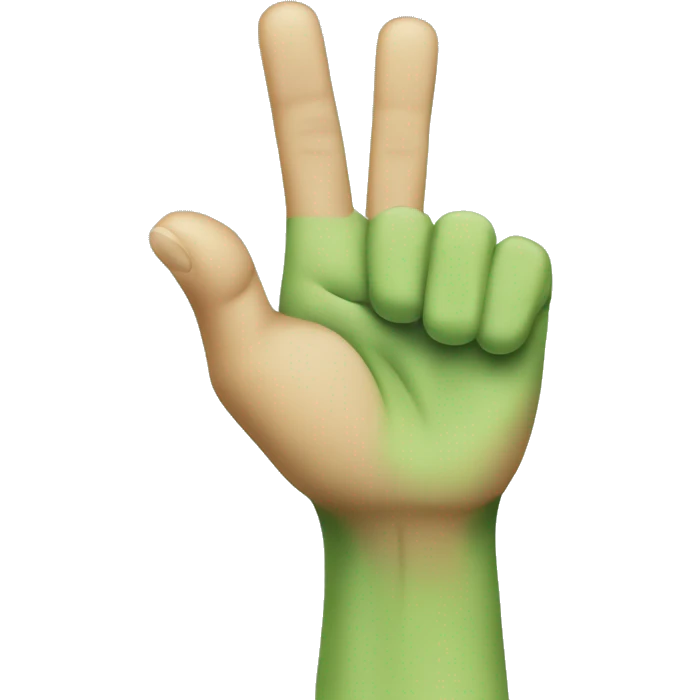 Green Backward index finger pointing down emoji