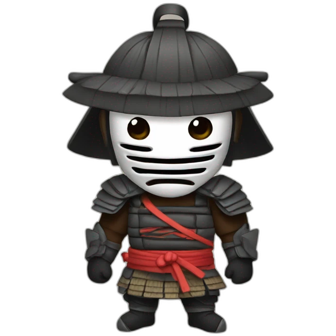 Samuraï avec un mask emoji