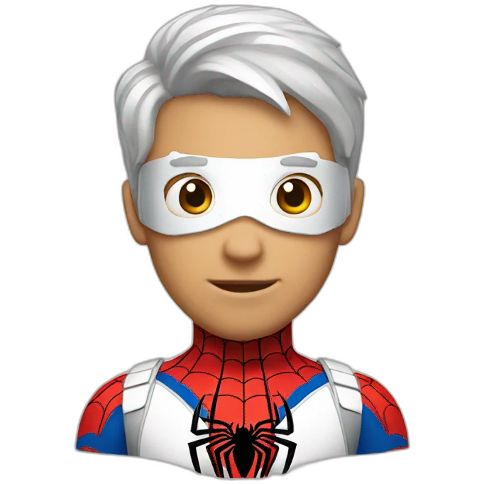 Spiderman in white emoji