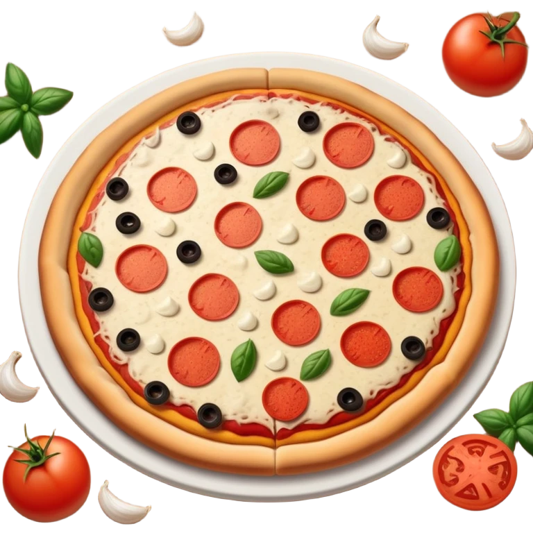 pizza margarita com calabresa e carne muito suculenta escorrendo emoji