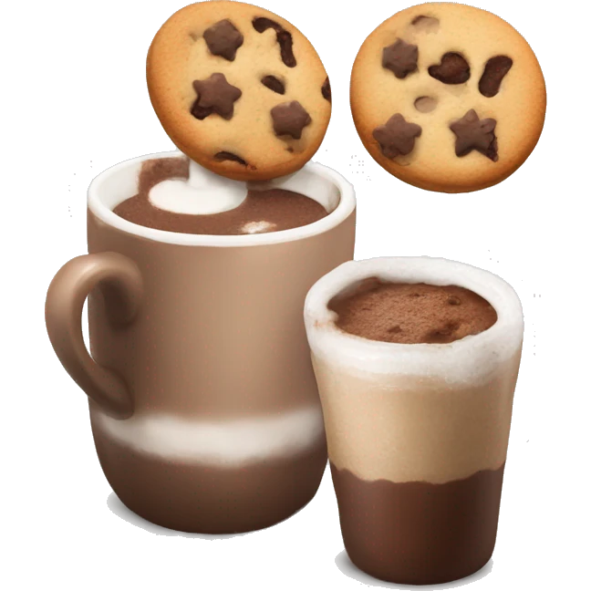 hot chocolate and cookies emoji