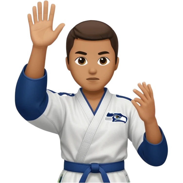 Karate Emoji with Seattle Seahawks emoji