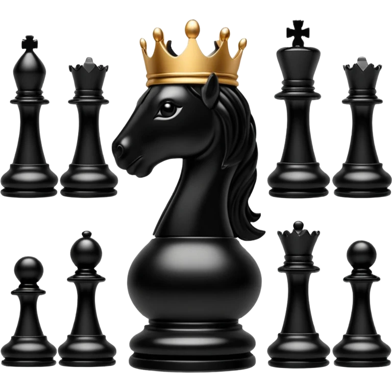 black chess pieces, queen piece emoji