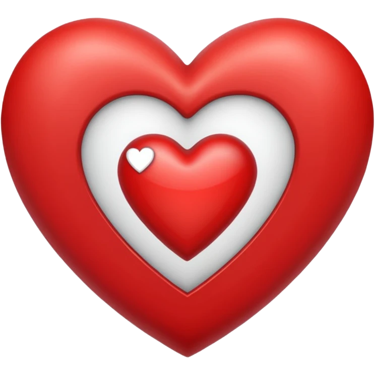 A heart and a triangle in the middle of the heart emoji