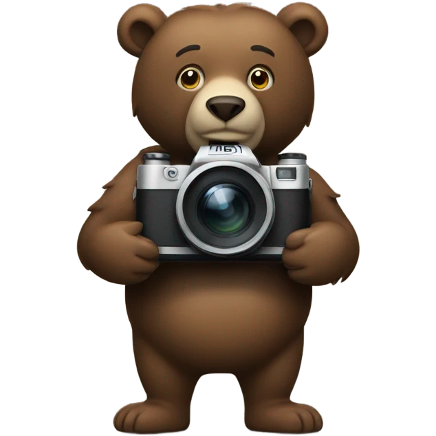 STRONG BEAR WITH CAMERA RECORDING emoji