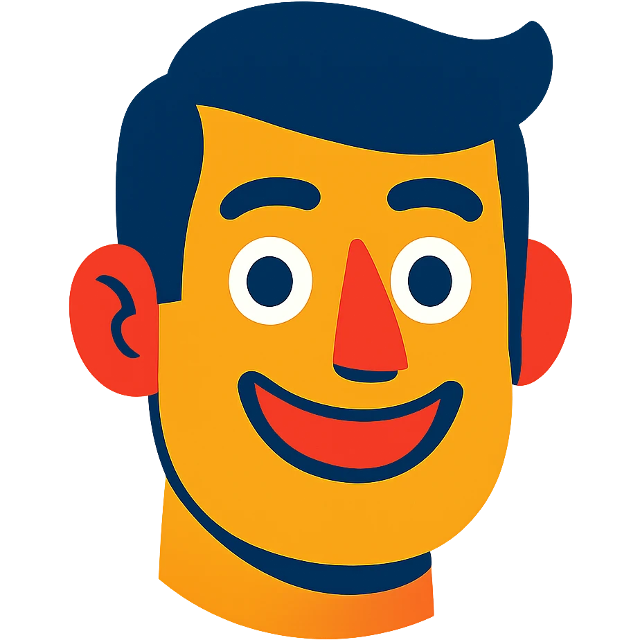 friendly male face smiling emoji