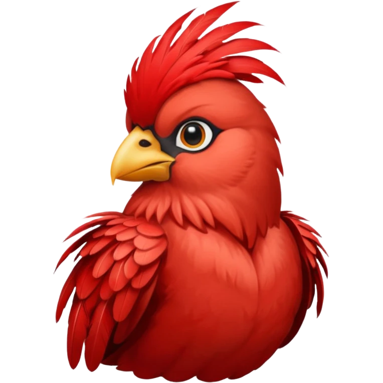 bird in red front view  emoji