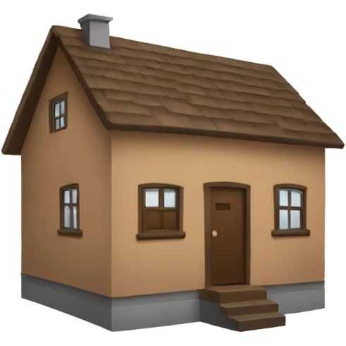 A brown house  emoji