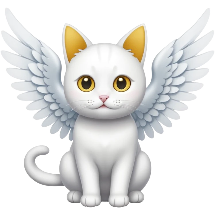 white cat with wings emoji