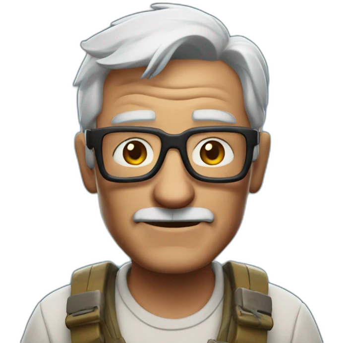 old guy playing fortnite emoji