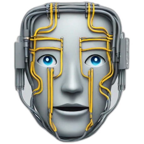 CIRCUIT WIRES IN SHAPE OF ROBOT FACE emoji