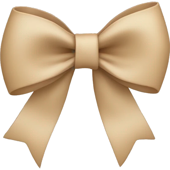 Beige bow emoji