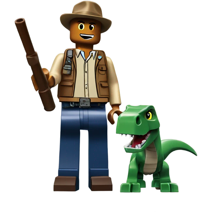 Lego Jurassic park emoji