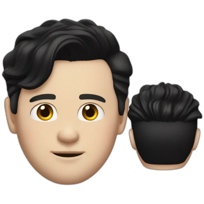 Paul Walter Hauser slicked back black hair emoji