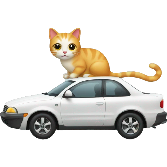 Cat drive car emoji