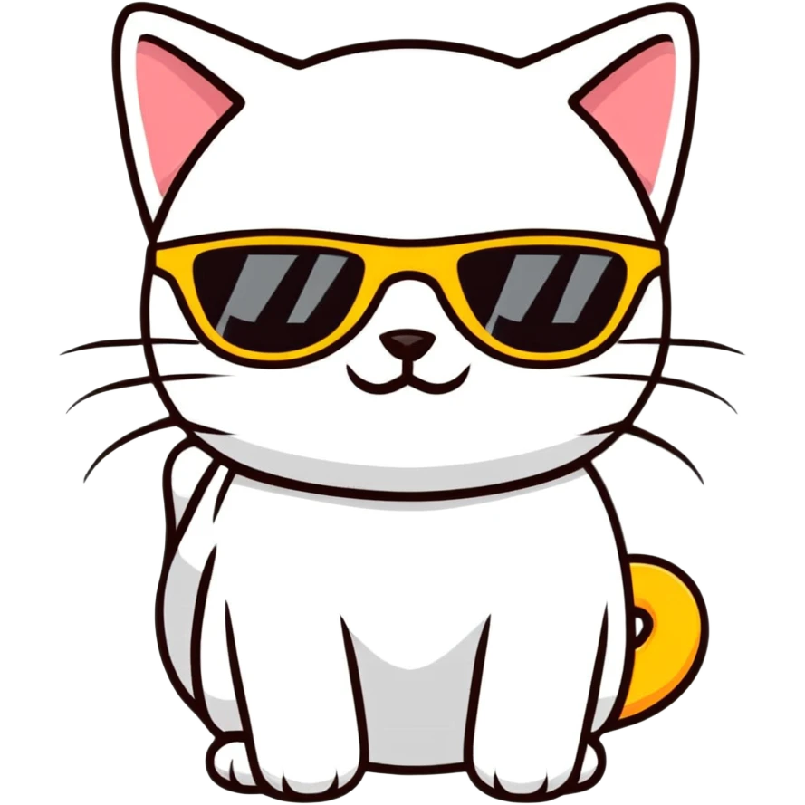 Cat with sunglasses emoji