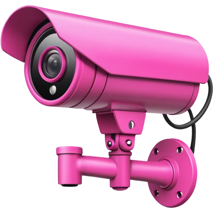 Security Camera pink with graffity emoji