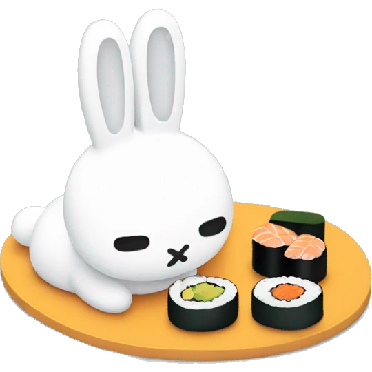 miffy eating sushi emoji